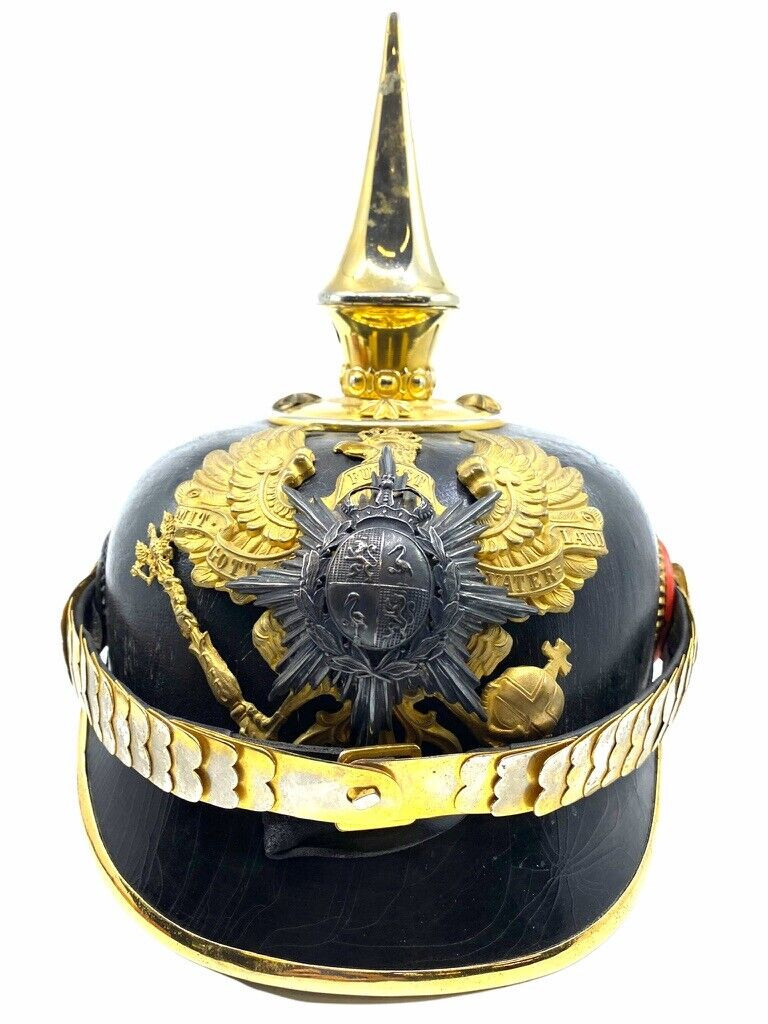 WW1 Imperial German Reuss Officers Picklehaube Spiked Helmet COPY FAKE WW1 Imperial German Reuss Officers Picklehaube Spiked Helmet COPY FAKE