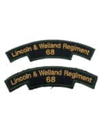Canadian Army Cadets Lincoln & Welland Regiment 68 Shoulder Titles Insignia Pair