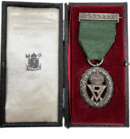 British Victorian Volunteers Officers Decoration VD in Named Case Hallmarked