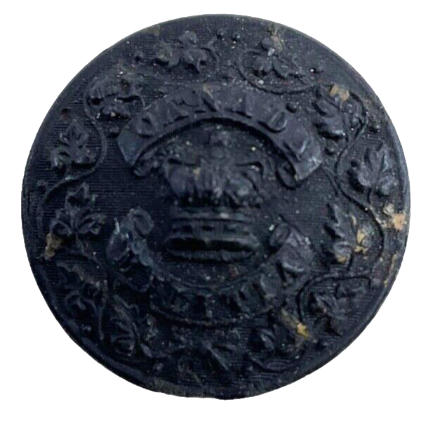 Victorian Canadian Militia Composite Officers Jacket Button Victorian Canadian Militia Composite Officers Jacket Button