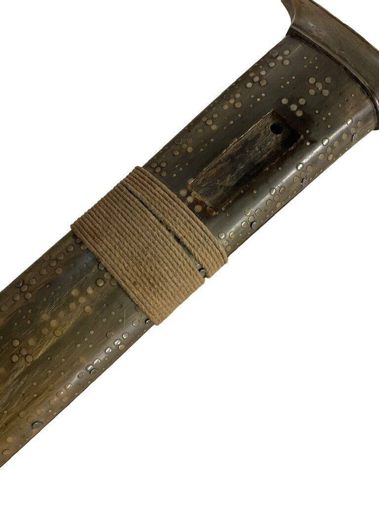 South East Asian Knife with Horn Handle and Scabbard Vintage South East Asian Knife with Horn Handle and Scabbard Vintage