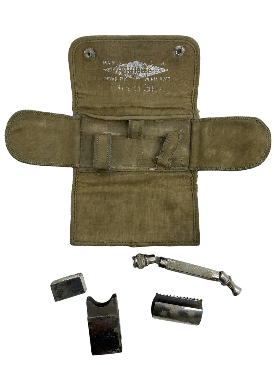 WW1 US Canadian CEF AEF Gillette Shaving Razor Kit In Case WW1 US Canadian CEF AEF Gillette Shaving Razor Kit In Case