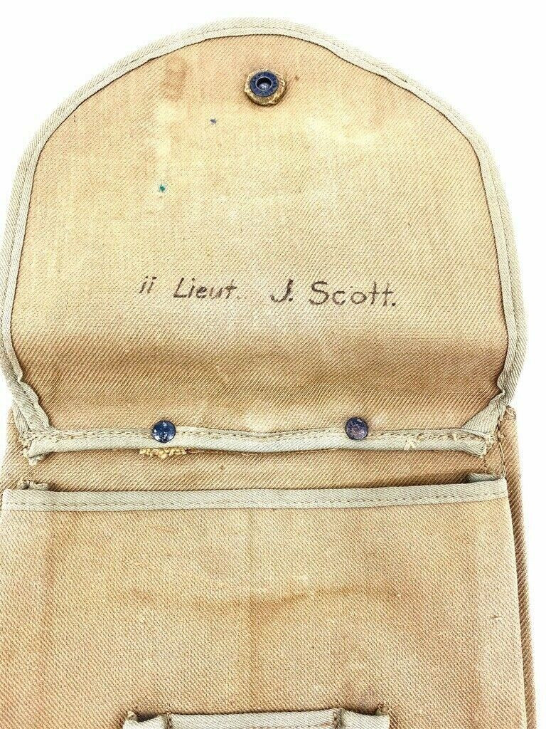 WW1 British Canadian BEF CEF Artillery Officers Map Case Named Lt J Scott WW1 British Canadian BEF CEF Artillery Officers Map Case Named Lt J Scott
