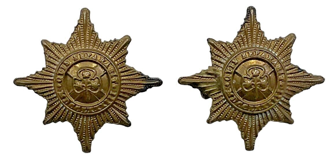 WW2 British Irish Guards Collars Insignia Pair WW2 British Irish Guards Collars Insignia Pair