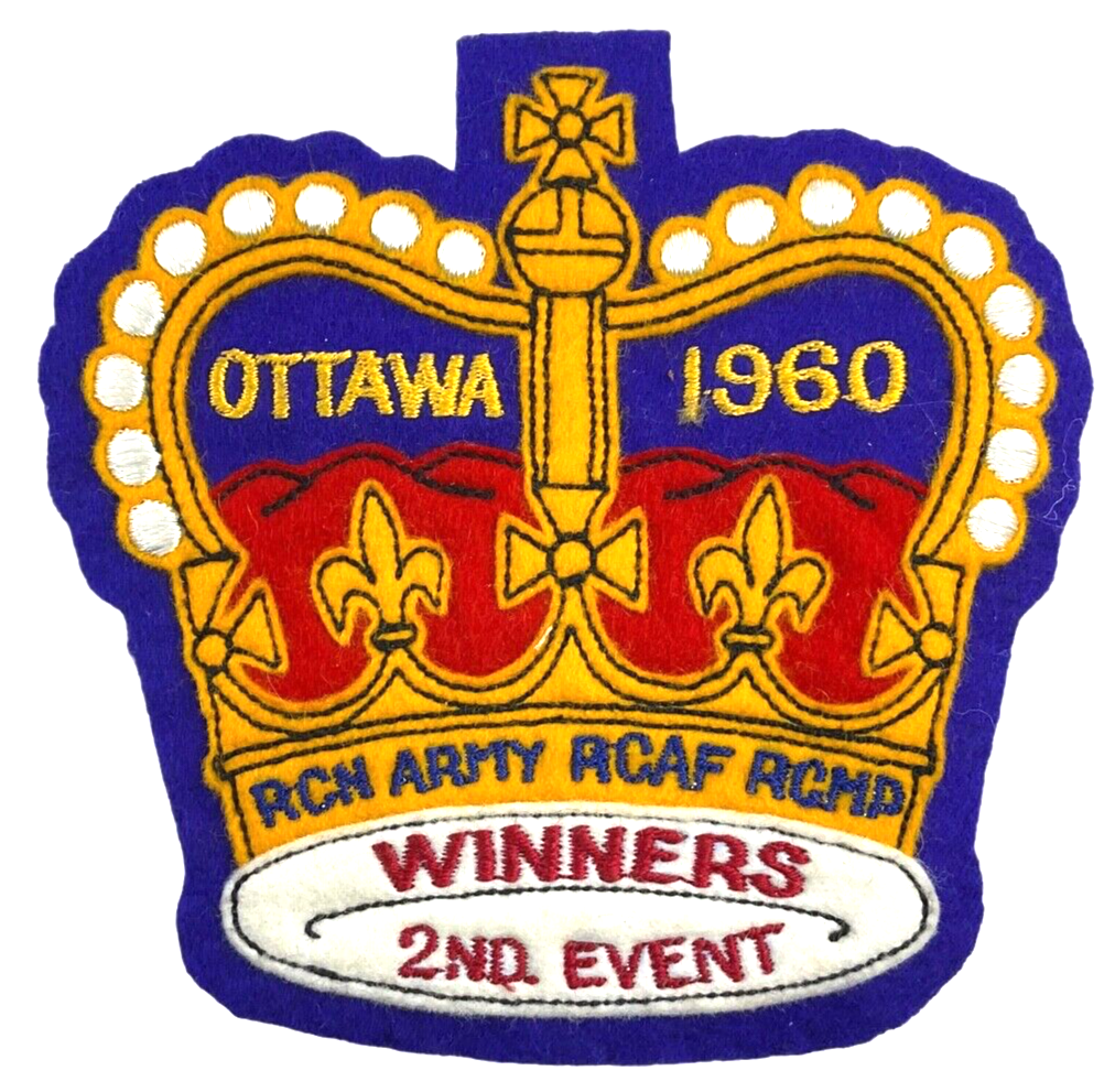 Canadian Army RCAF RCN RCMP Ottawa 1960 2nd Event Winners Patch Canadian Army RCAF RCN RCMP Ottawa 1960 2nd Event Winners Patch
