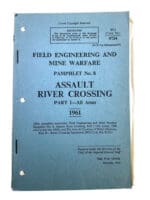 British Army RE Assault River Crossing Part 1 1961 Soft Cover Reference Book