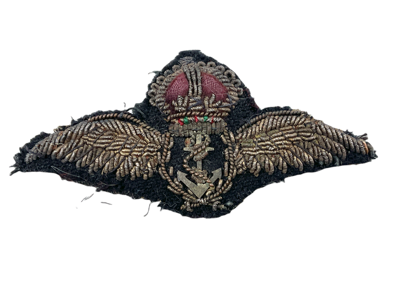 WW2 British RN Navy Fleet Air Arm Bullion Embroidered Pilots Wings WW2 British RN Navy Fleet Air Arm Bullion Embroidered Pilots Wings