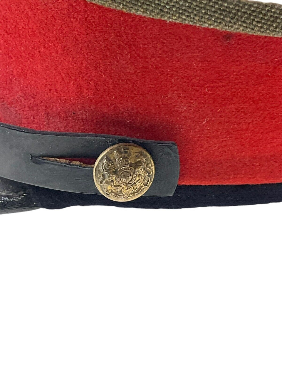 WW2 Canadian Brigadier Generals Peak Cap Hat with Khaki Cover Muir Cap Co 7 1/4 WW2 Canadian Brigadier Generals Peak Cap Hat with Khaki Cover Muir Cap Co 7 1/4