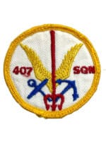 Canadian RCAF 407 Squadron Gold Border Colour Crest Patch Vintage