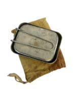 WW2 Canadian British Mess Tin with C Broad Arrowed 1941 Dated Carrier