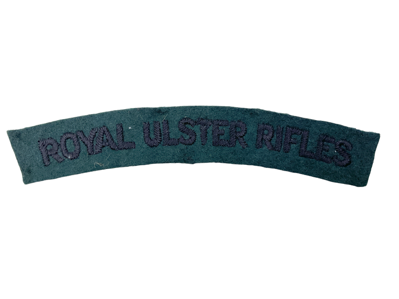 WW2 British Irish Royal Ulster Rifles Embroidered Shoulder Title SINGLE WW2 British Irish Royal Ulster Rifles Embroidered Shoulder Title SINGLE