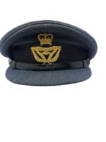 British Canadian RCAF RAF W/O Peak Cap Hat Size 7 1/2 Bates Mfg Named