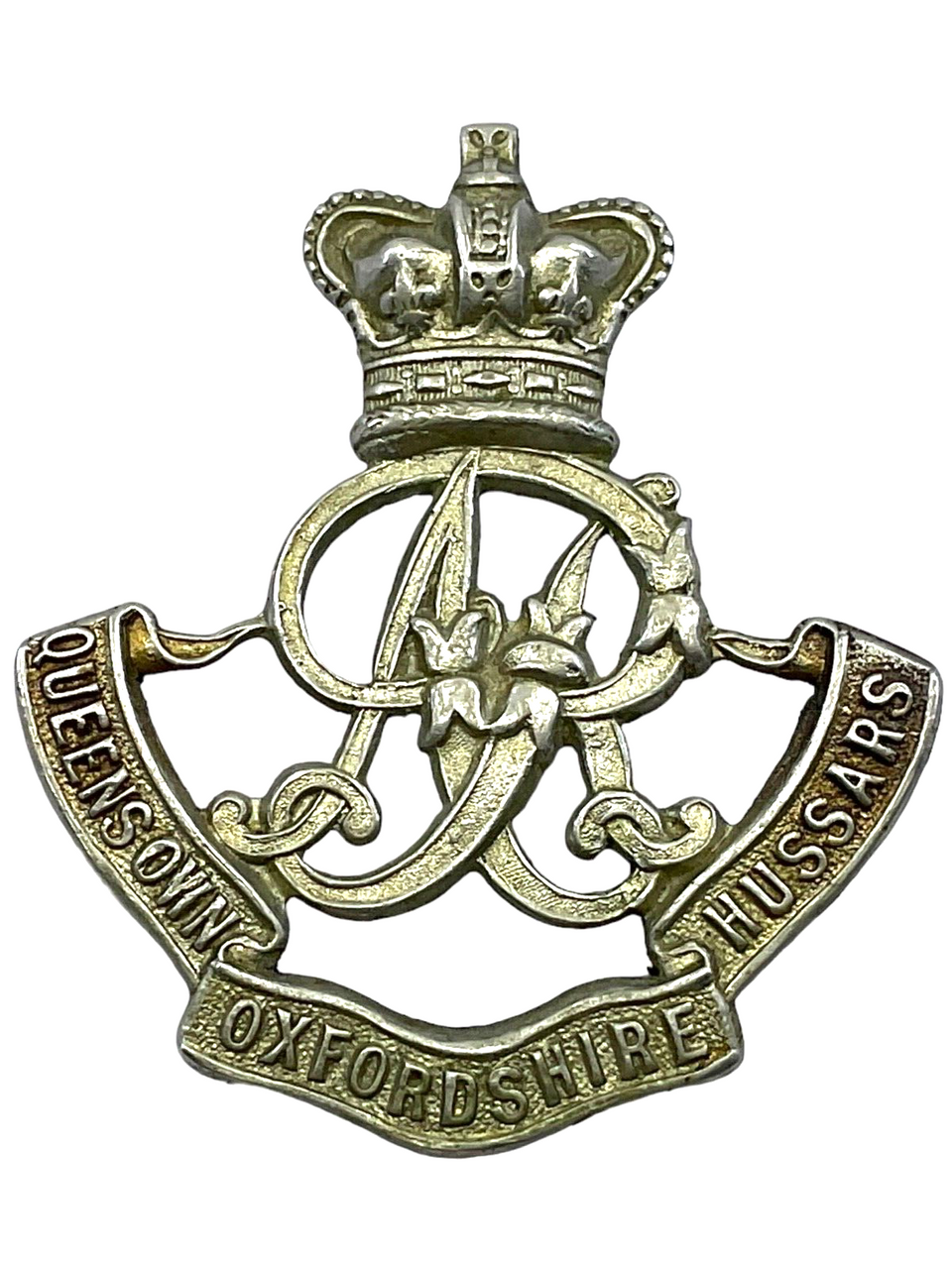 Victorian British Queens Own Oxfordshire Hussars Cap Badge Victorian British Queens Own Oxfordshire Hussars Cap Badge