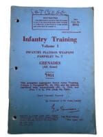 Canadian Army Infantry Platoon Weapons No 7 Grenades All Arms SC Reference Book