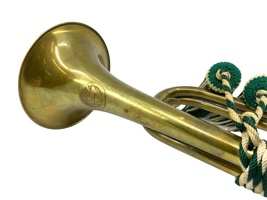 WW2 German Brass Bugle Musical Instrument WW2 German Brass Bugle Musical Instrument