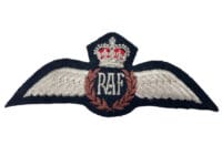 British RAF Queens Crown Padded Pilots Wing Brevet British RAF Queens Crown Padded Pilots Wing Brevet