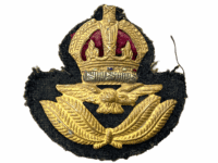 Canadian British RAF RCAF Officers Wedge Cap Badge 2 x 2 Inch