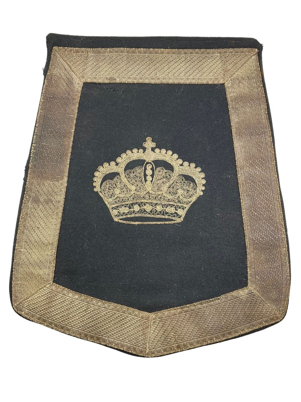 WW1 Imperial German Black Fabric Sabretache With Embroidery WW1 Imperial German Black Fabric Sabretache With Embroidery