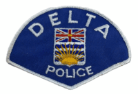 Canadian Delta British Columbia White Edge Police Patch