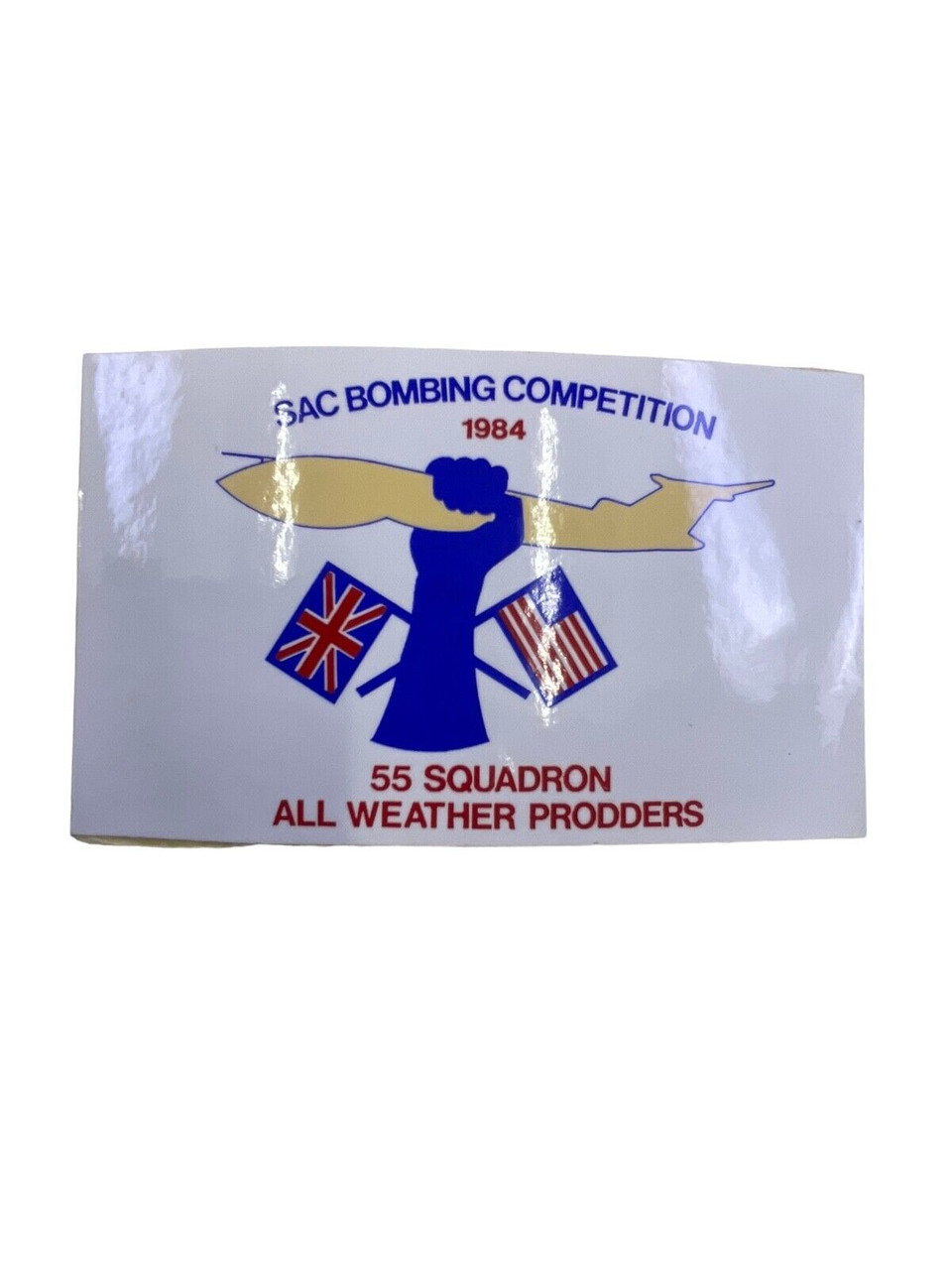 British RAF 55 Squadron Royal Air Force SAC Bombing Competition 1984 Sticker British RAF 55 Squadron Royal Air Force SAC Bombing Competition 1984 Sticker