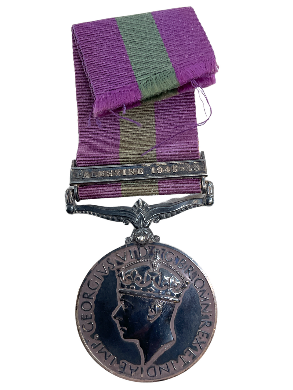 British General Service Medal & Palestine Bar Pte Motalenyane APC British General Service Medal & Palestine Bar Pte Motalenyane APC