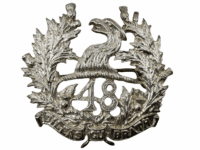 Canadian 48th Highlanders Pipers Cast Plaid Brooch Pin Back