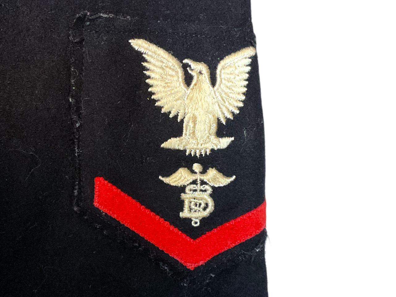 US USN Navy Medical Department Patch Blue Wool Jumper Size 40 US USN Navy Medical Department Patch Blue Wool Jumper Size 40