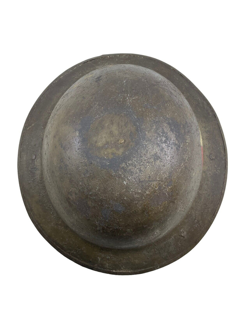 WW1 US AEF Unit Flashed Brodie Combat Helmet & Liner WW1 US AEF Unit Flashed Brodie Combat Helmet & Liner