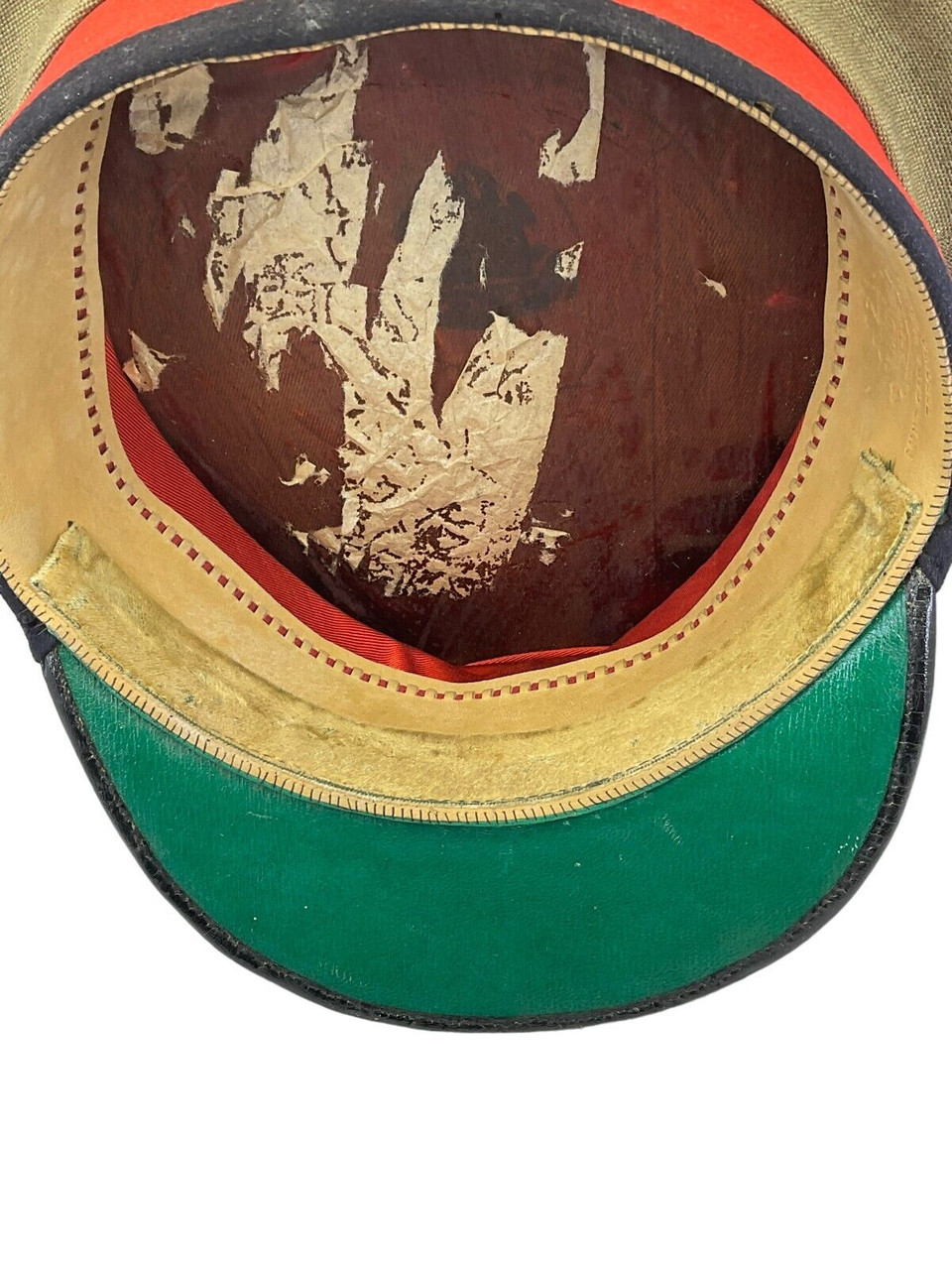 WW2 Canadian Brigadier Generals Peak Cap Hat with Khaki Cover Muir Cap Co 7 1/4 WW2 Canadian Brigadier Generals Peak Cap Hat with Khaki Cover Muir Cap Co 7 1/4