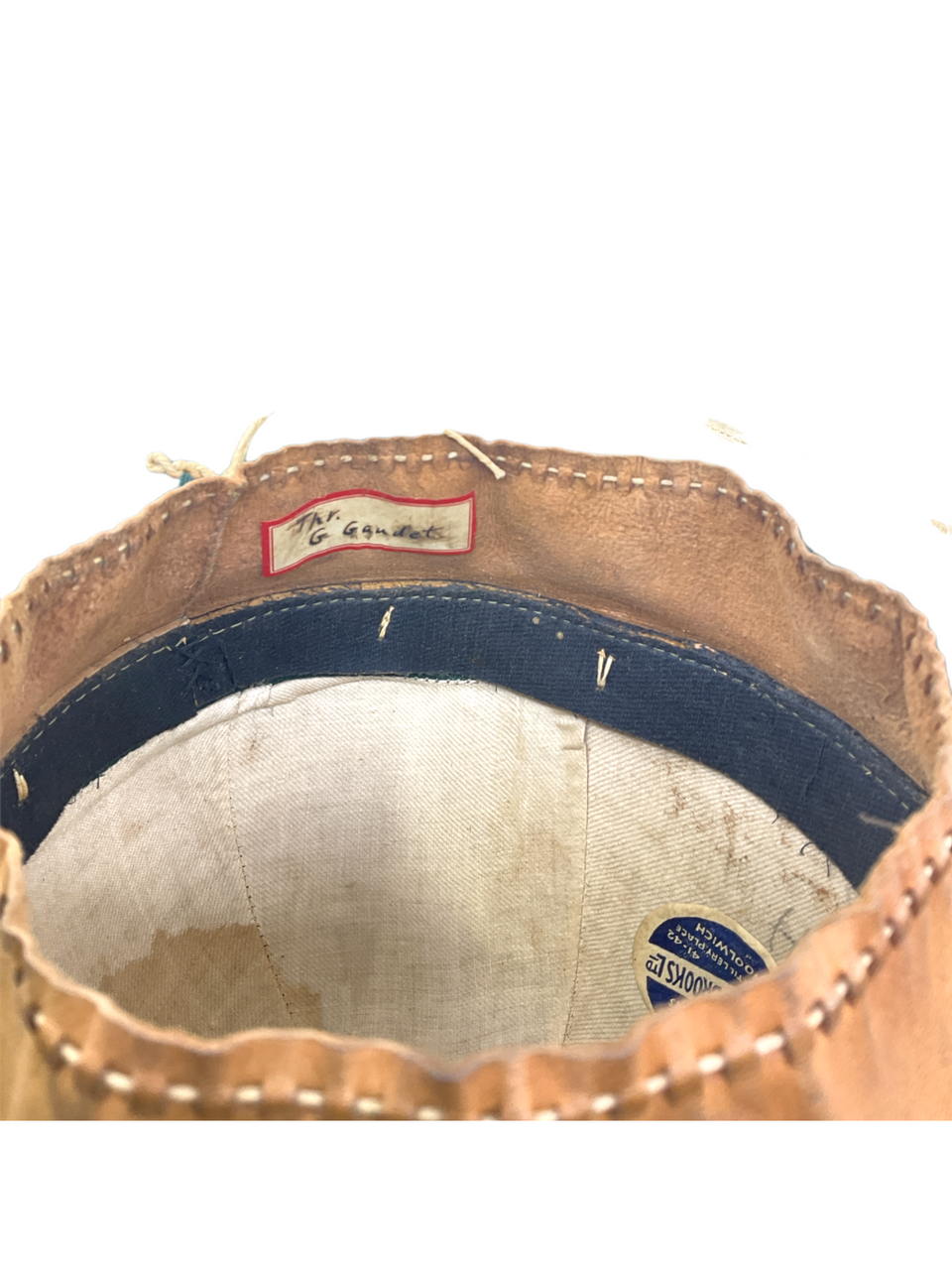 Canadian Wolseley Pattern Tropical Pith Helmet Named With Chin Scales Canadian Wolseley Pattern Tropical Pith Helmet Named With Chin Scales