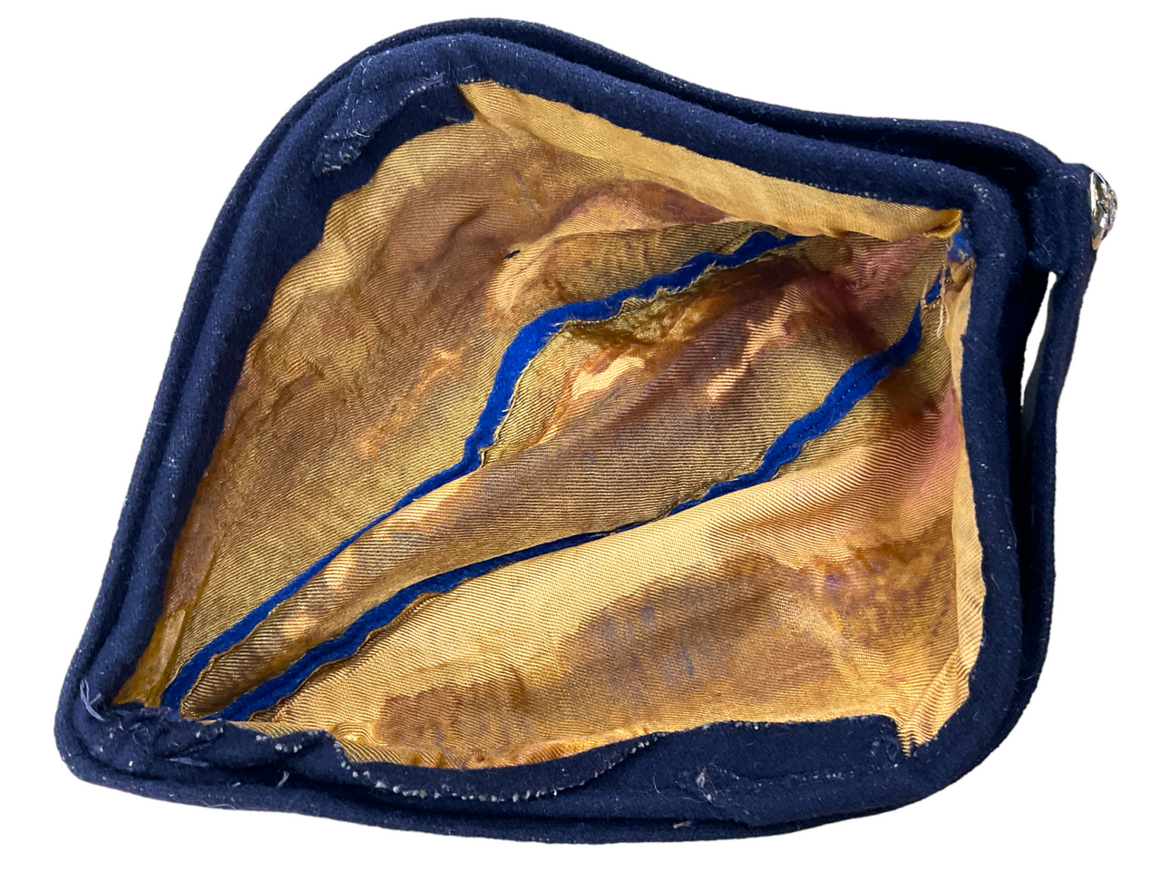 British Yeomanry Cavalry Blue Top White Piped Coloured Field Service Cap Hat British Yeomanry Cavalry Blue Top White Piped Coloured Field Service Cap Hat