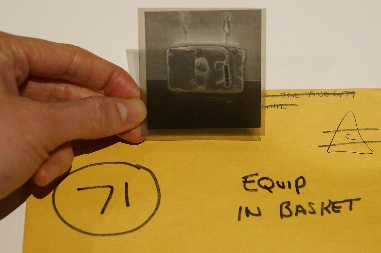 WW2 British Airborne Para Equipment in Basket Original Negative #71 WW2 British Airborne Para Equipment in Basket Original Negative #71