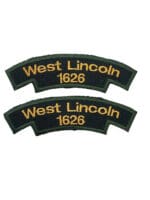 Royal Canadian Army Cadets 1626 West Lincoln Shoulder Titles Pair