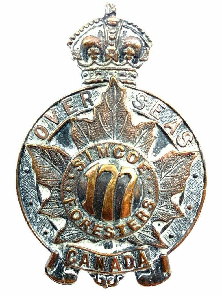 WW1 Canadian CEF 177th Battalion 177A Cap Badge Insignia WW1 Canadian CEF 177th Battalion 177A Cap Badge Insignia