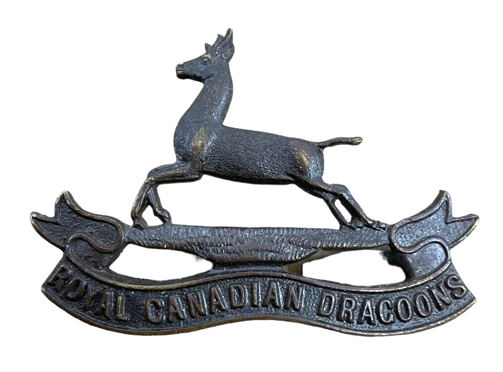 WW1 Canadian CEF Officers Bronze Dragoons RCD Cap Badge Insignia WW1 Canadian CEF Officers Bronze Dragoons RCD Cap Badge Insignia