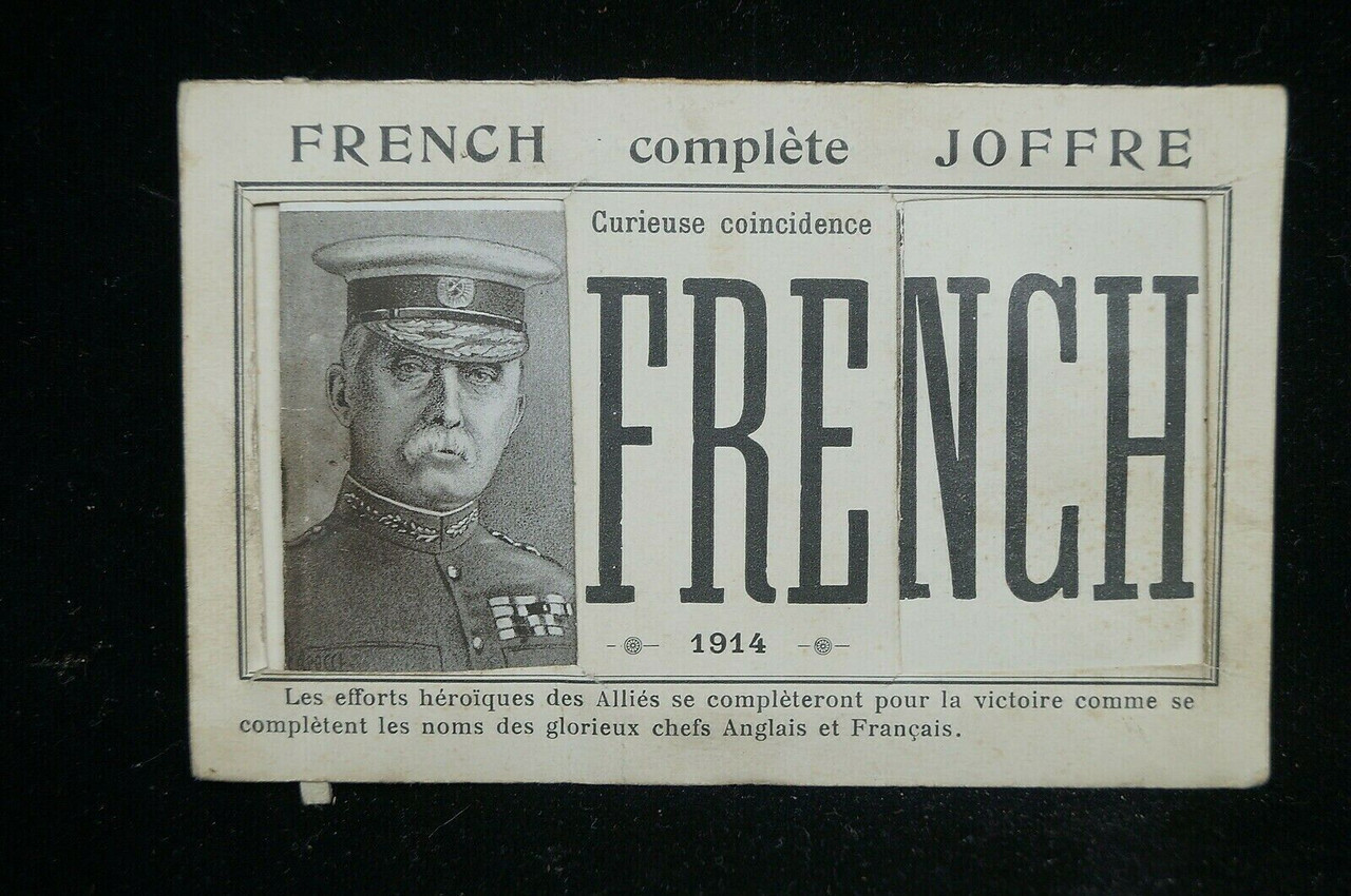 WW1 French British Joffre Postcard WW1 French British Joffre Postcard