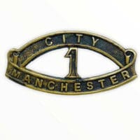 WW1 British BEF 1st City of Manchester Pals Shoulder Title Single WW1 British BEF 1st City of Manchester Pals Shoulder Title Single
