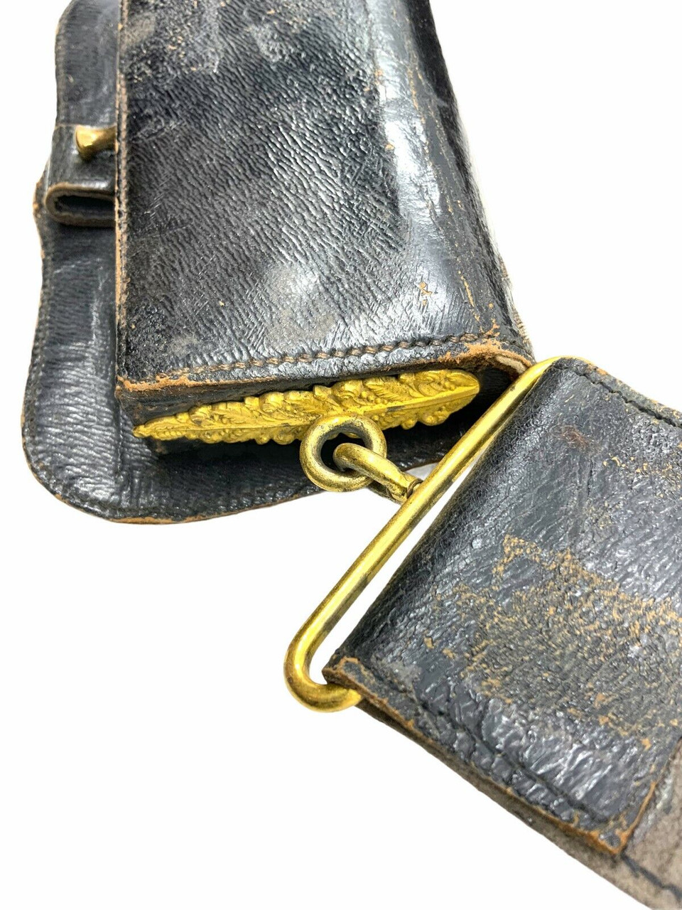 Victorian British Medical Corps Officers Leather Cross Belt & Pouch w/ Cypher Victorian British Medical Corps Officers Leather Cross Belt & Pouch w/ Cypher