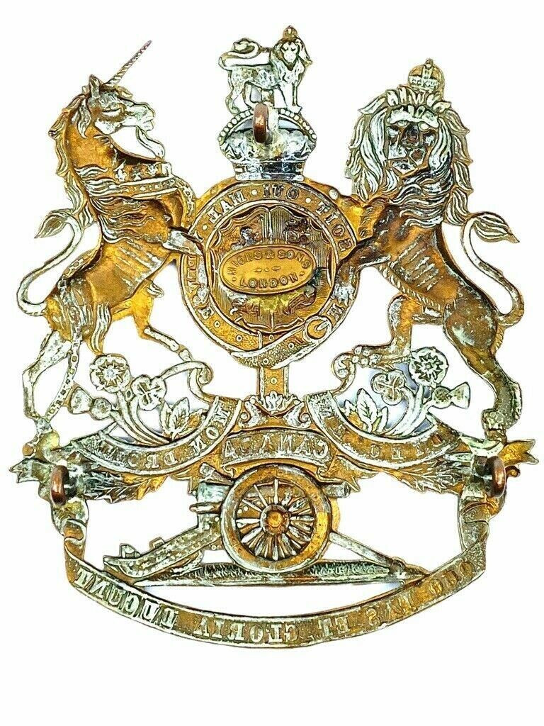 Pre WW1 Canadian Artillery Helmet Plate for Home Service Helmet Pre WW1 Canadian Artillery Helmet Plate for Home Service Helmet
