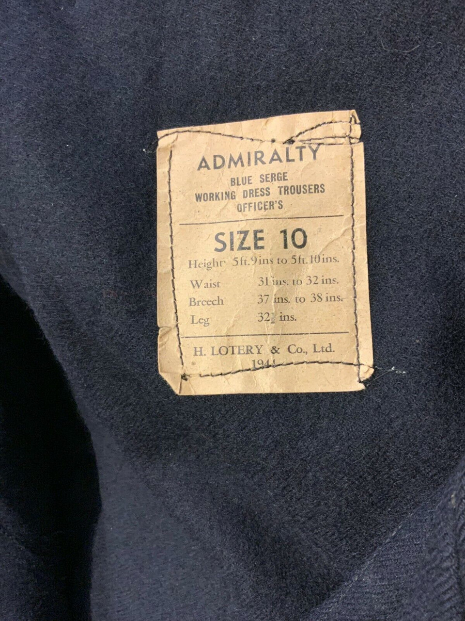 WW2 British Canadian RCN RN Navy Officers Admiralty Pattern Jacket & Trousers WW2 British Canadian RCN RN Navy Officers Admiralty Pattern Jacket & Trousers
