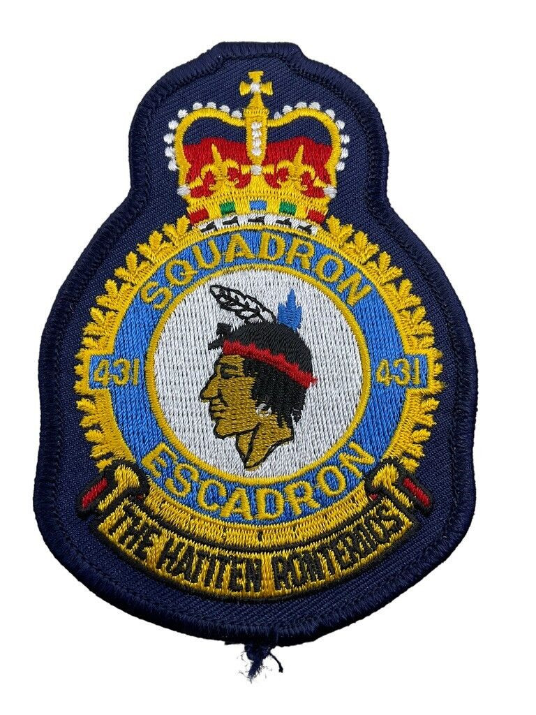 Canadian Forces RCAF 431 Squadron Heraldic Colour Crest Patch Canadian Forces RCAF 431 Squadron Heraldic Colour Crest Patch