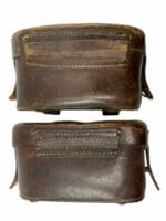 WW2 German Leather Medical Pouches 1936 & 1942 Dated Worn As Pair