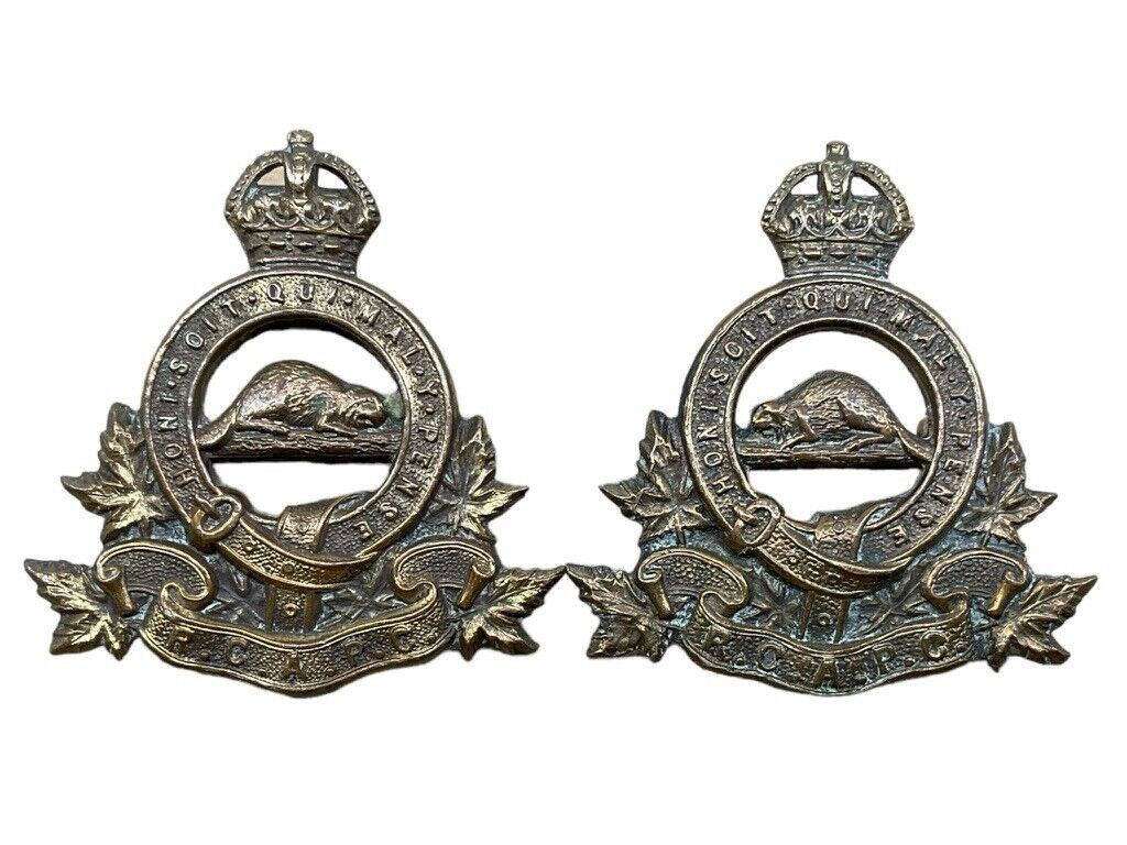 WW2 Canadian RCAPC Pay Corps OSD Officers Collars Insignia Pair WW2 Canadian RCAPC Pay Corps OSD Officers Collars Insignia Pair