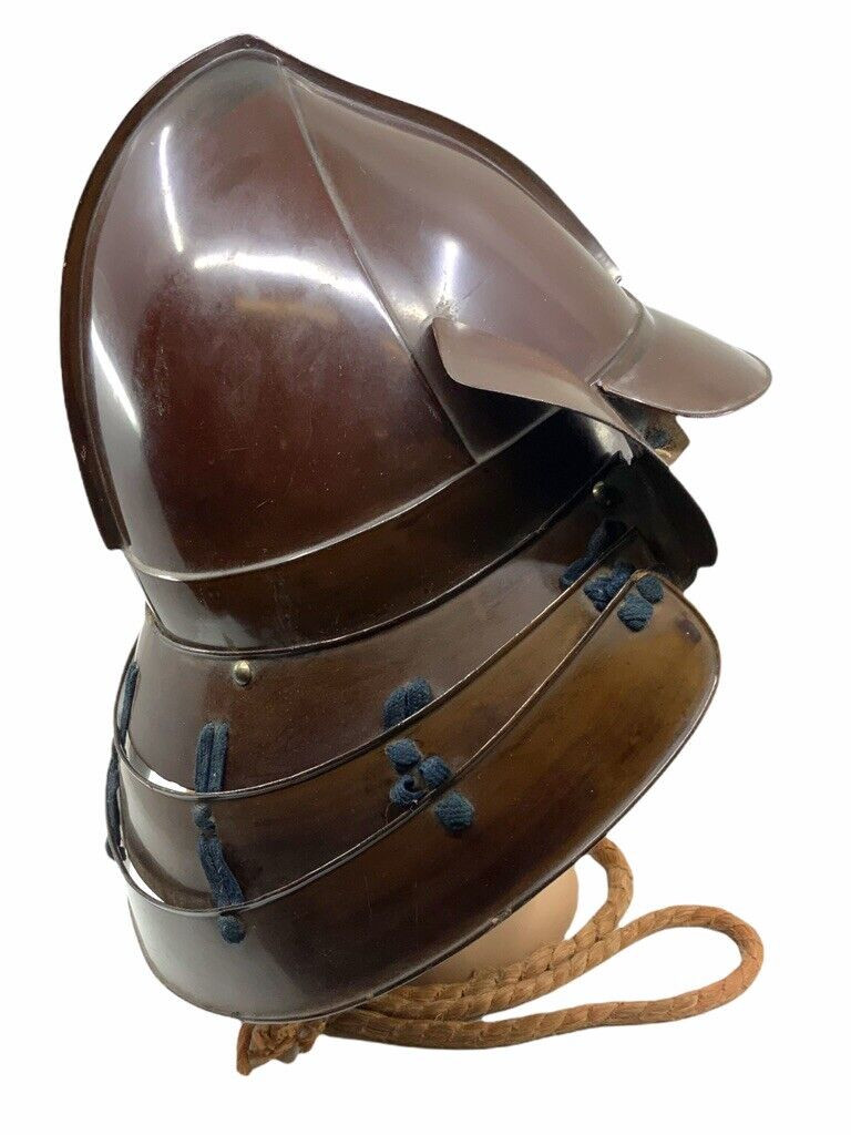 Japanese Japan Samurai Helmet Momonari Kabuto with Hanpo Faceshield 1750-1800 Japanese Japan Samurai Helmet Momonari Kabuto with Hanpo Faceshield 1750-1800