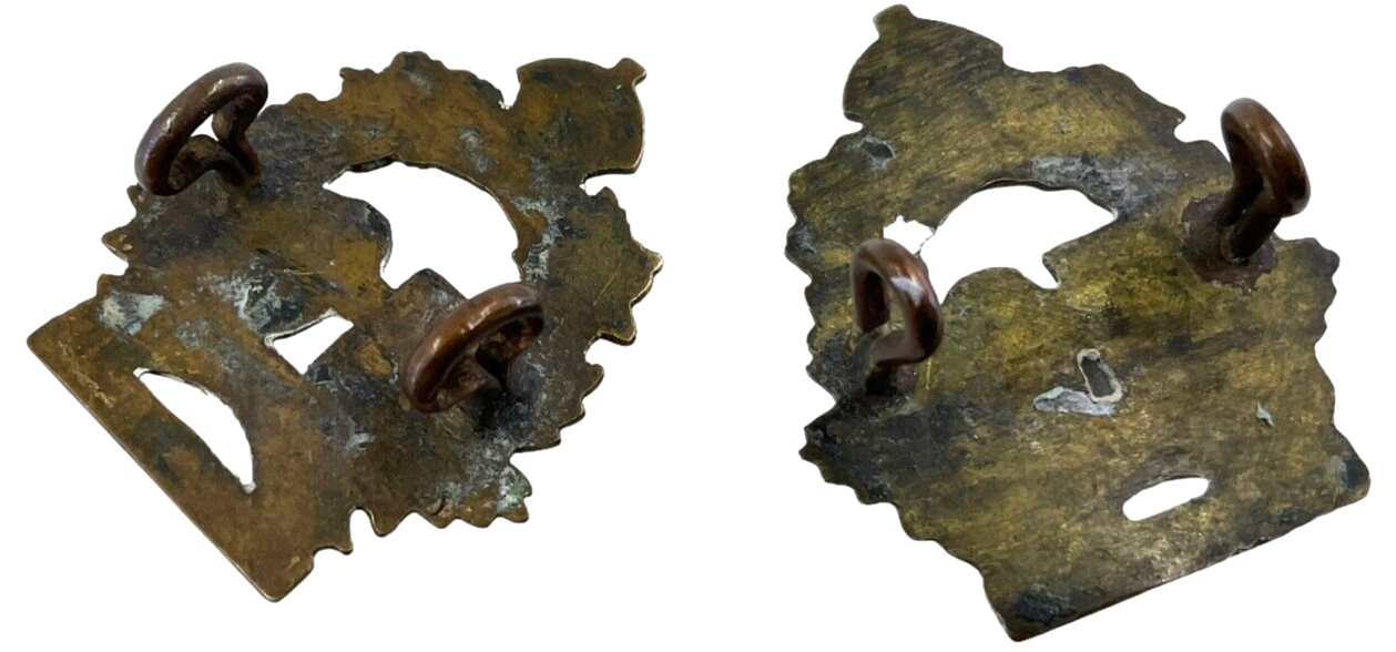 WW2 Canadian House of Commons H of C Collar Badge Insignia Pair WW2 Canadian House of Commons H of C Collar Badge Insignia Pair