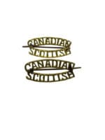 WW2 Canadian Scottish Brass Shoulder Titles Insignia Pair