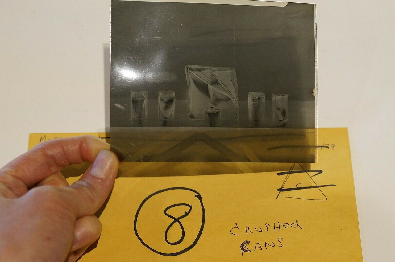 WW2 British Airborne Para Crushed Cans Original Negative #8 WW2 British Airborne Para Crushed Cans Original Negative #8