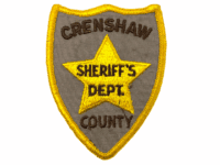 US Crenshaw County Alabama Sheriffs Dept. Police Patch