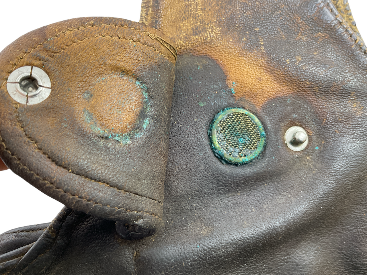 British Canadian RAF Leather Flying Helmet 1930's British Canadian RAF Leather Flying Helmet 1930's