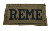 WW2 British Royal Electrical Mechanical Engineers REME Slip On Shoulder Title